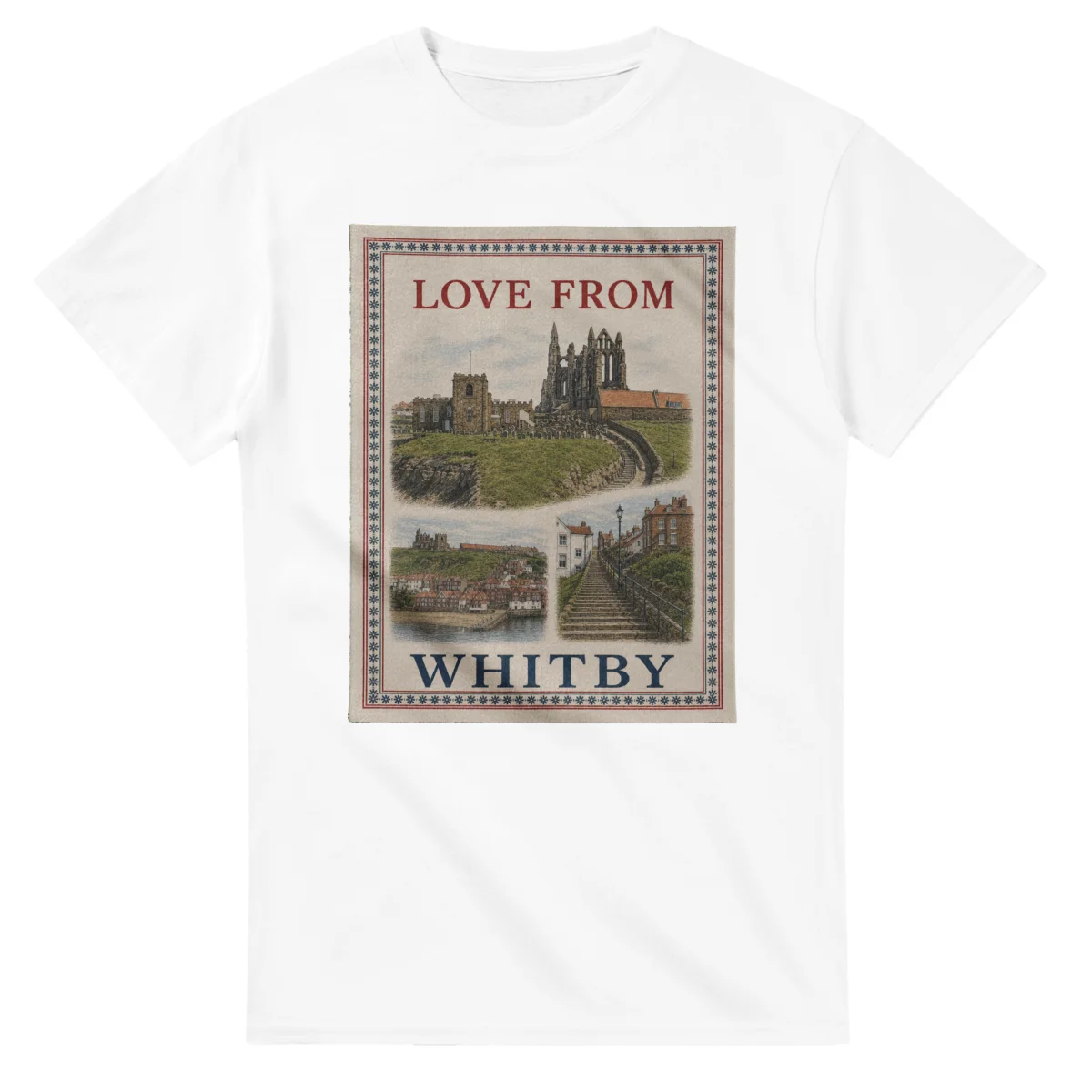 Love from Whitby on a unisex t-shirt