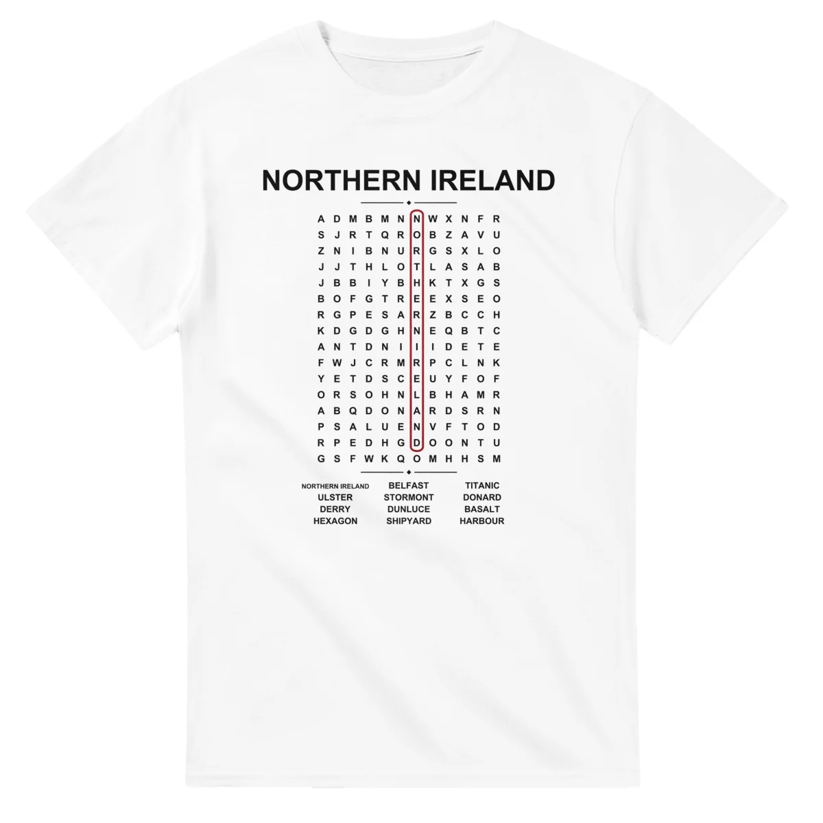 Northern Ireland Word Search - Somewhere In Here