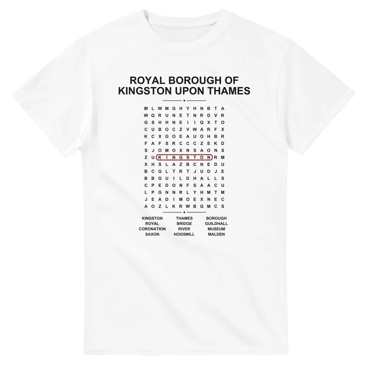 Royal Borough of Kingston upon Thames Word Search - Somewhere In Here