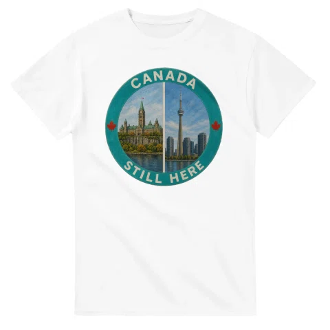 Painted, panelled scenic illustration for Canada, with paired local scenes and the place name in lettering.