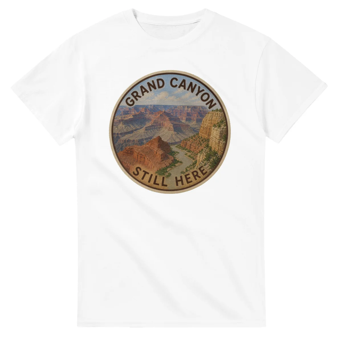 Painted, panelled scenic illustration for Grand Canyon, with paired local scenes and the place name in lettering.