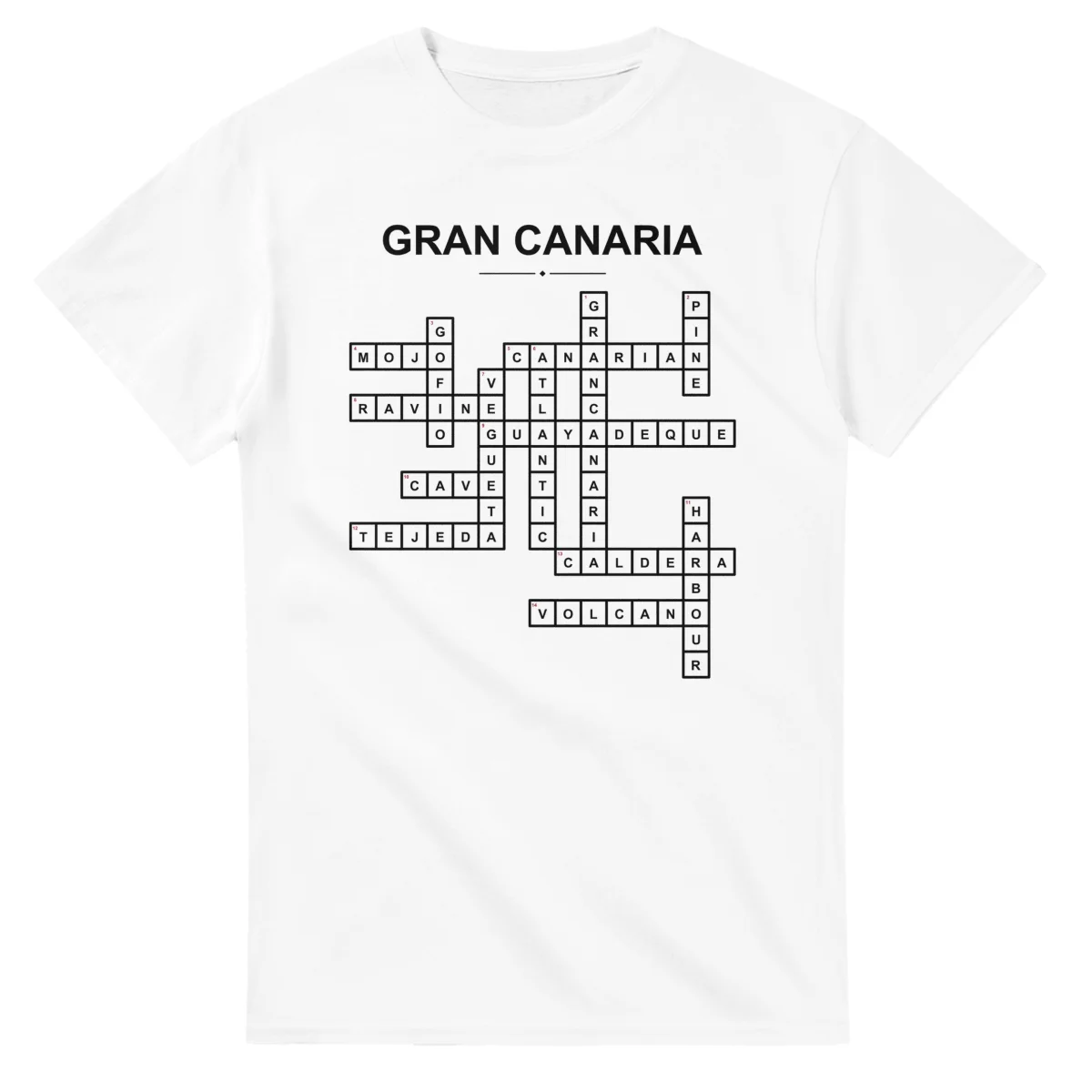 Monochrome crossword sheet for Gran Canaria, with a large place-name heading, a letter grid, and numbered across and down clues.