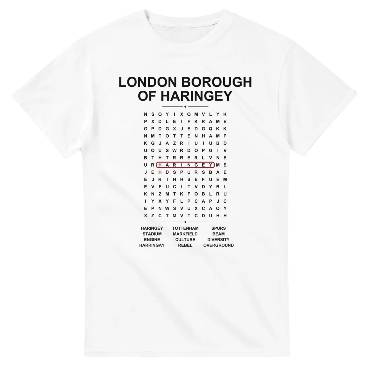 London Borough of Haringey Word Search - Somewhere In Here