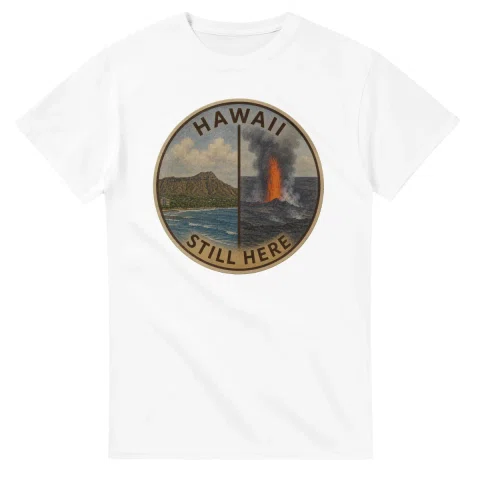 Painted, panelled scenic illustration for Hawaii, with paired local scenes and the place name in lettering.