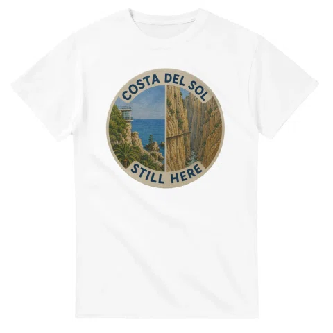 Painted, panelled scenic illustration for Costa del Sol, with paired local scenes and the place name in lettering.
