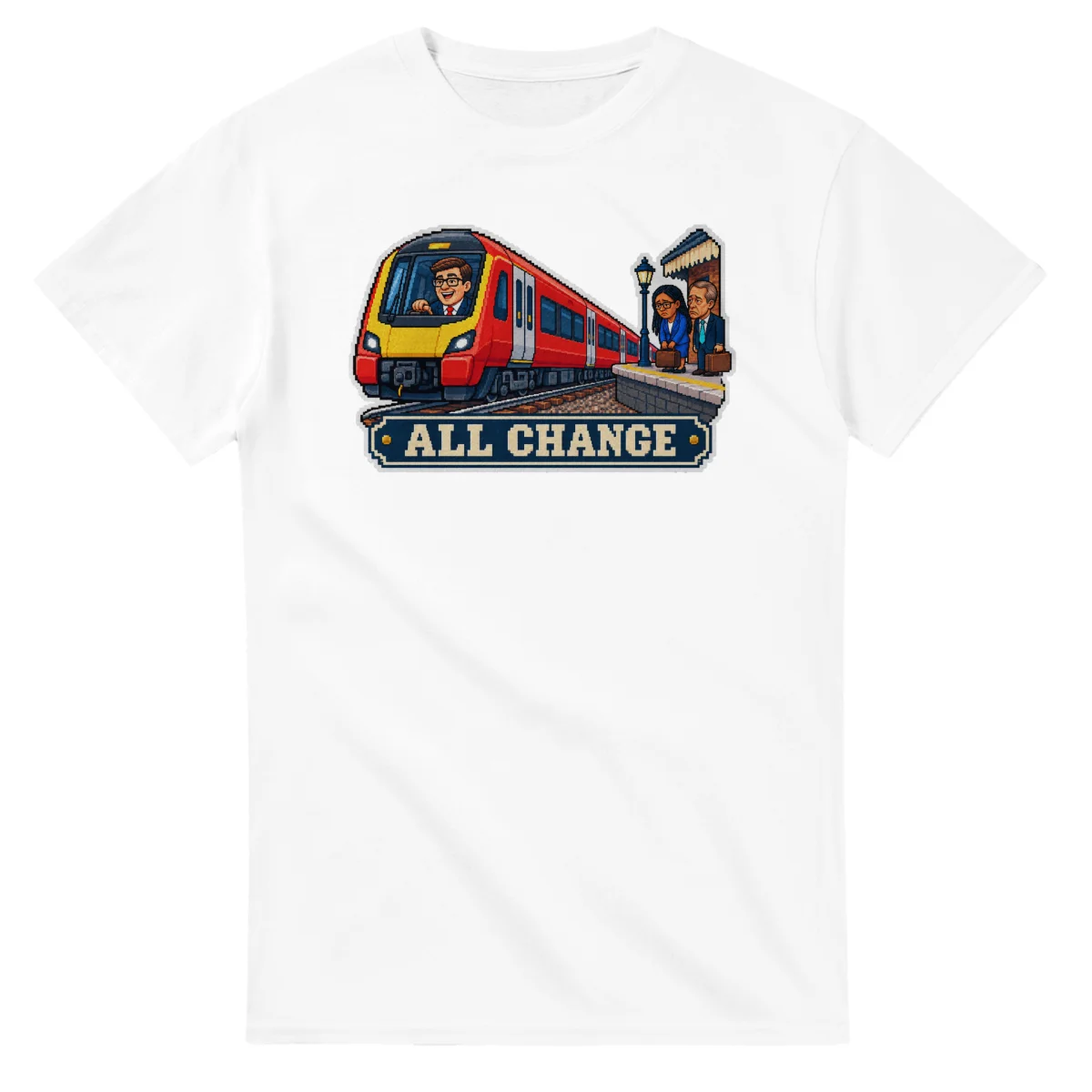 All change with Andy Burnham on a unisex t-shirt