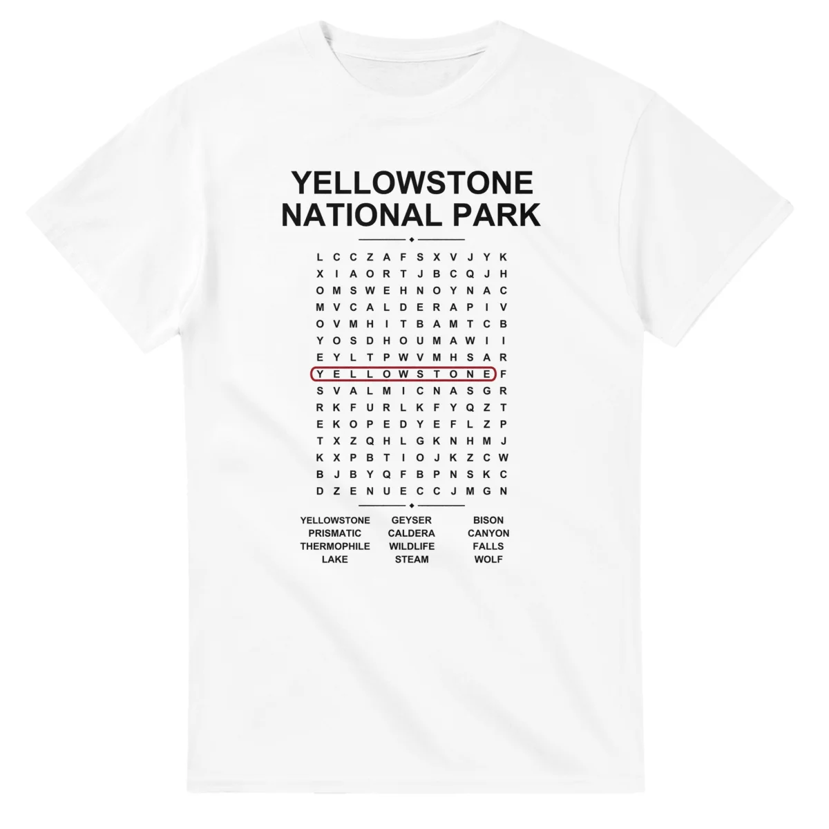 Yellowstone National Park Word Search - Somewhere In Here