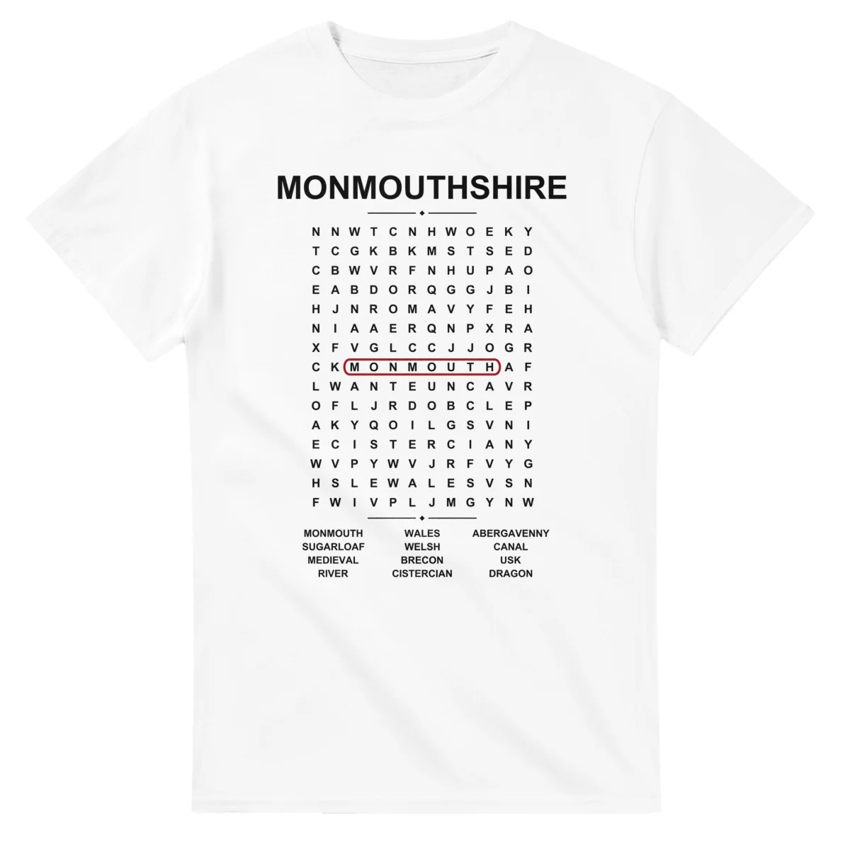 Monmouthshire Word Search - Somewhere In Here