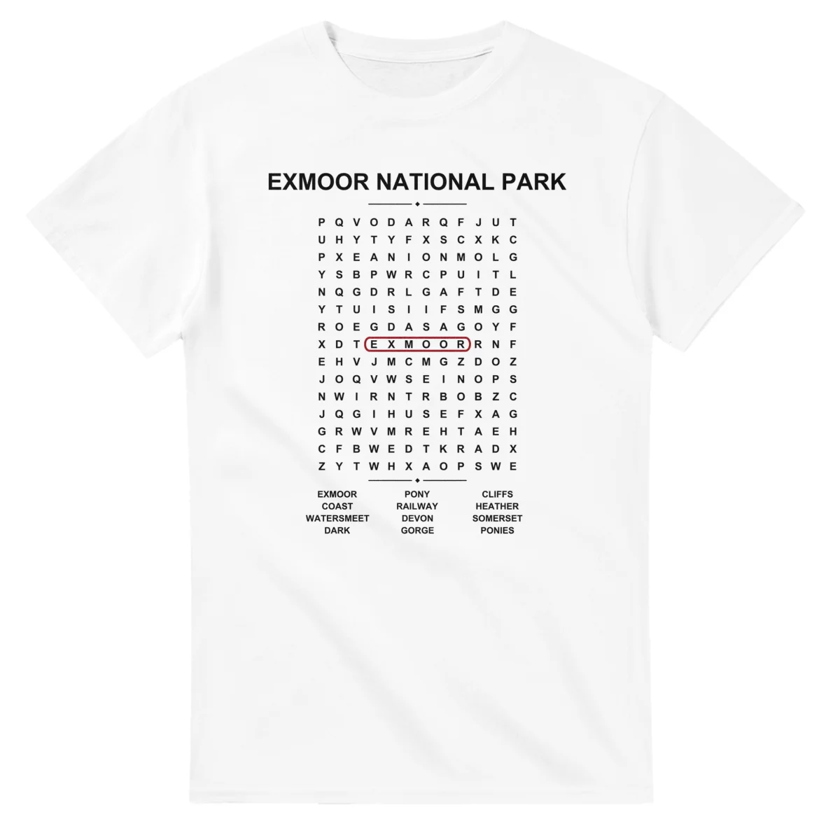 Exmoor National Park Word Search - Somewhere In Here