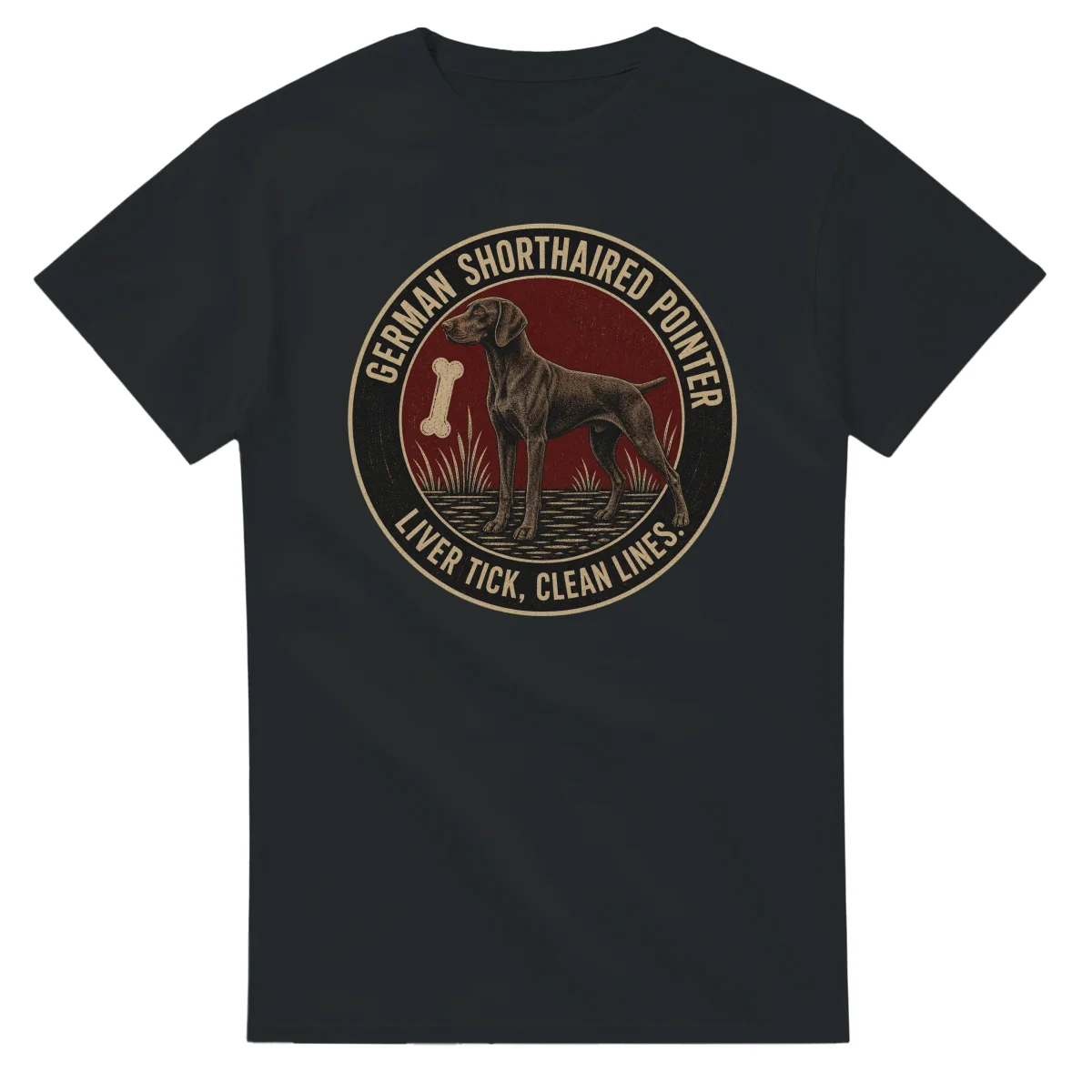 German Shorthaired Pointer - Liver Tick, Clean Lines