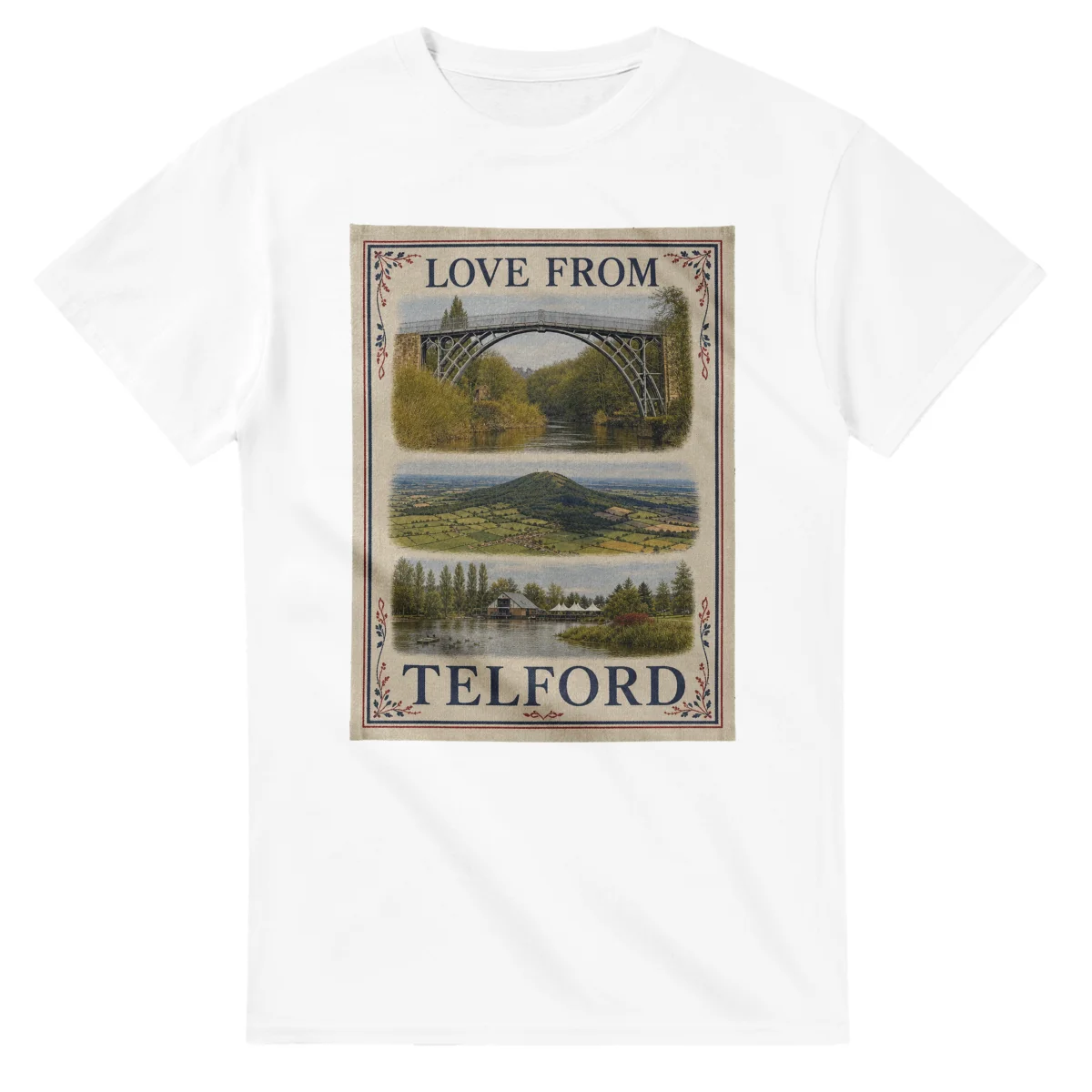 Love from Telford on a unisex t-shirt