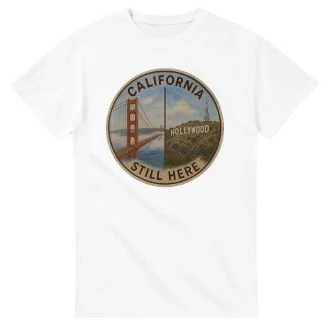 Painted, panelled scenic illustration for California, with paired local scenes and the place name in lettering.