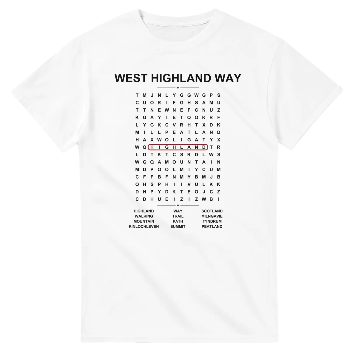West Highland Way Word Search - Somewhere In Here