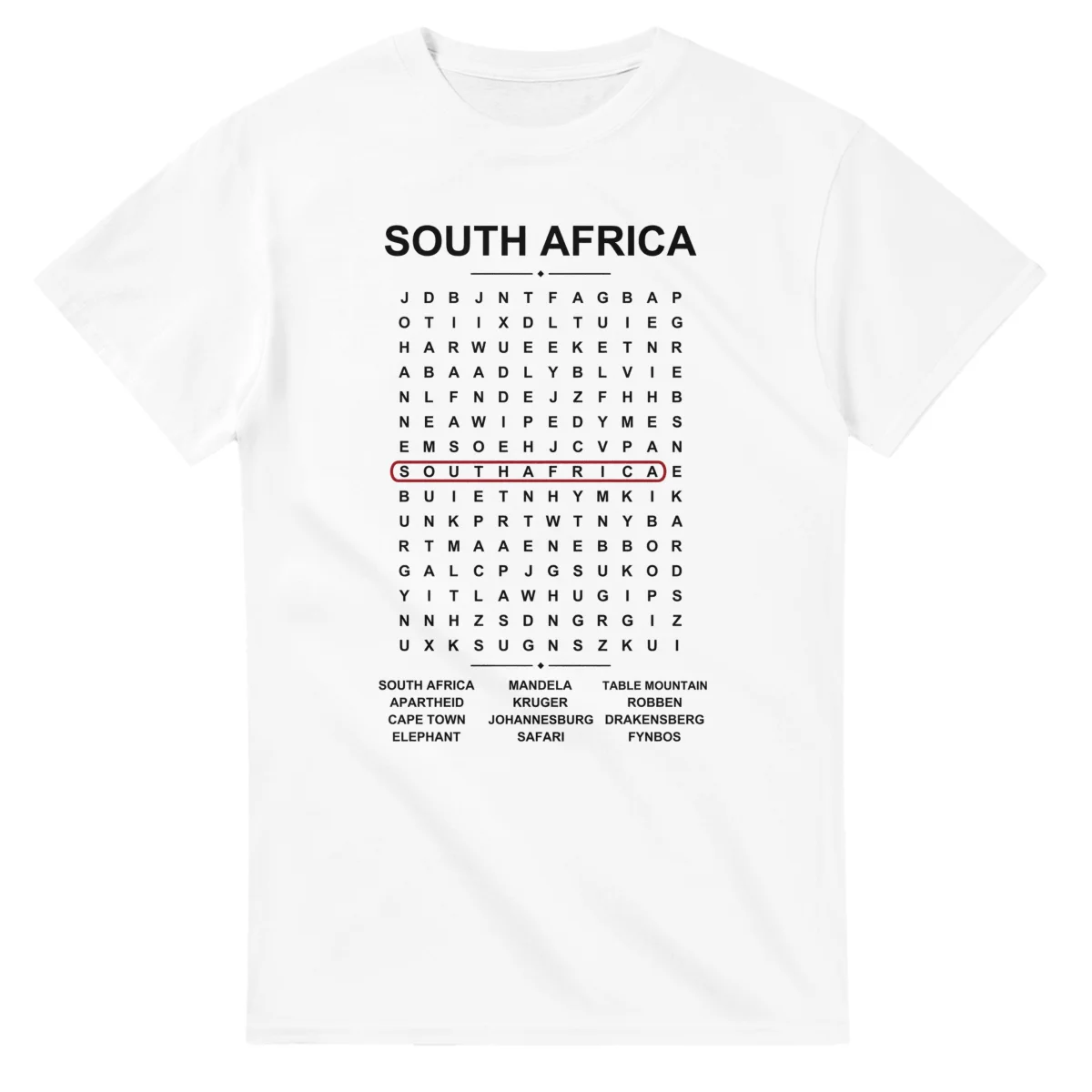 South Africa Word Search - Somewhere In Here