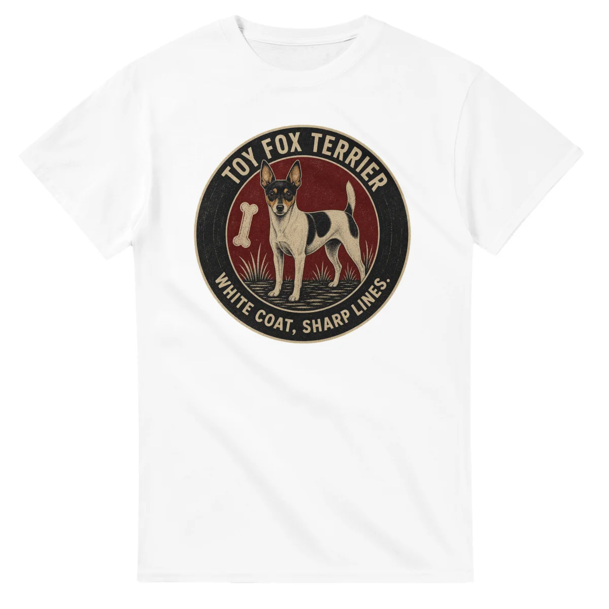 Toy Fox Terrier - White Coat, Sharp Lines