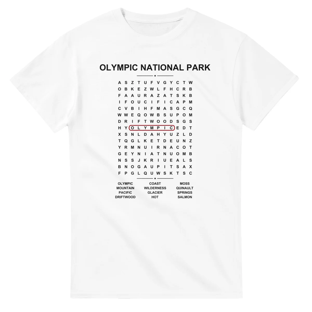 Olympic National Park Word Search - Somewhere In Here